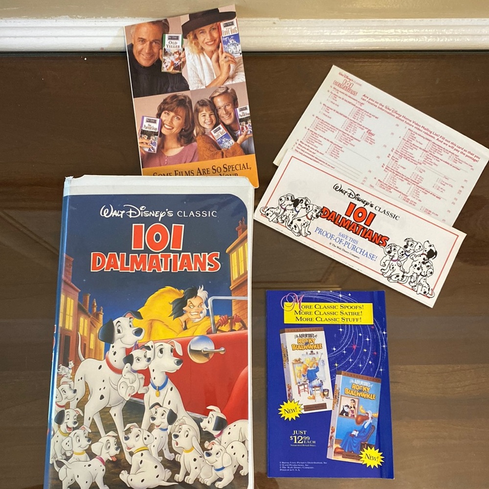 101 Dalmatians VHS with original papers